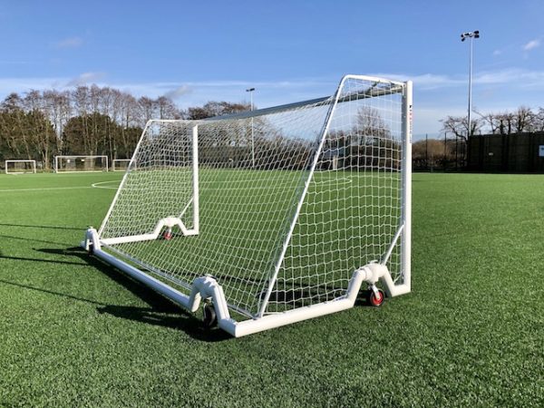 Revolution Wheeled Football Goal Package: 9v9 Freestanding Aluminium