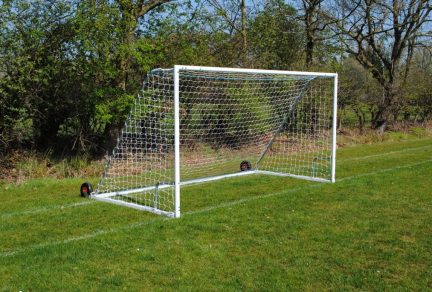 12×6 Heavy Duty Wheeled Football 7v7 Goal Package: Mini Soccer Freestanding Steel