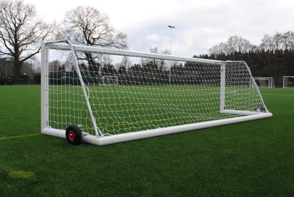 12x4 Wheeled Football Goal Package: 5-A-Side Freestanding Aluminium